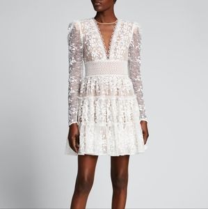 Bronx And Banco Megan Blanc Floral Lace Mini Dress